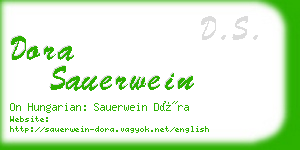 dora sauerwein business card